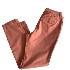 A New Day Mid Rise Stretch Elastizado Straight Leg Chino Pants Coral Women's 4
